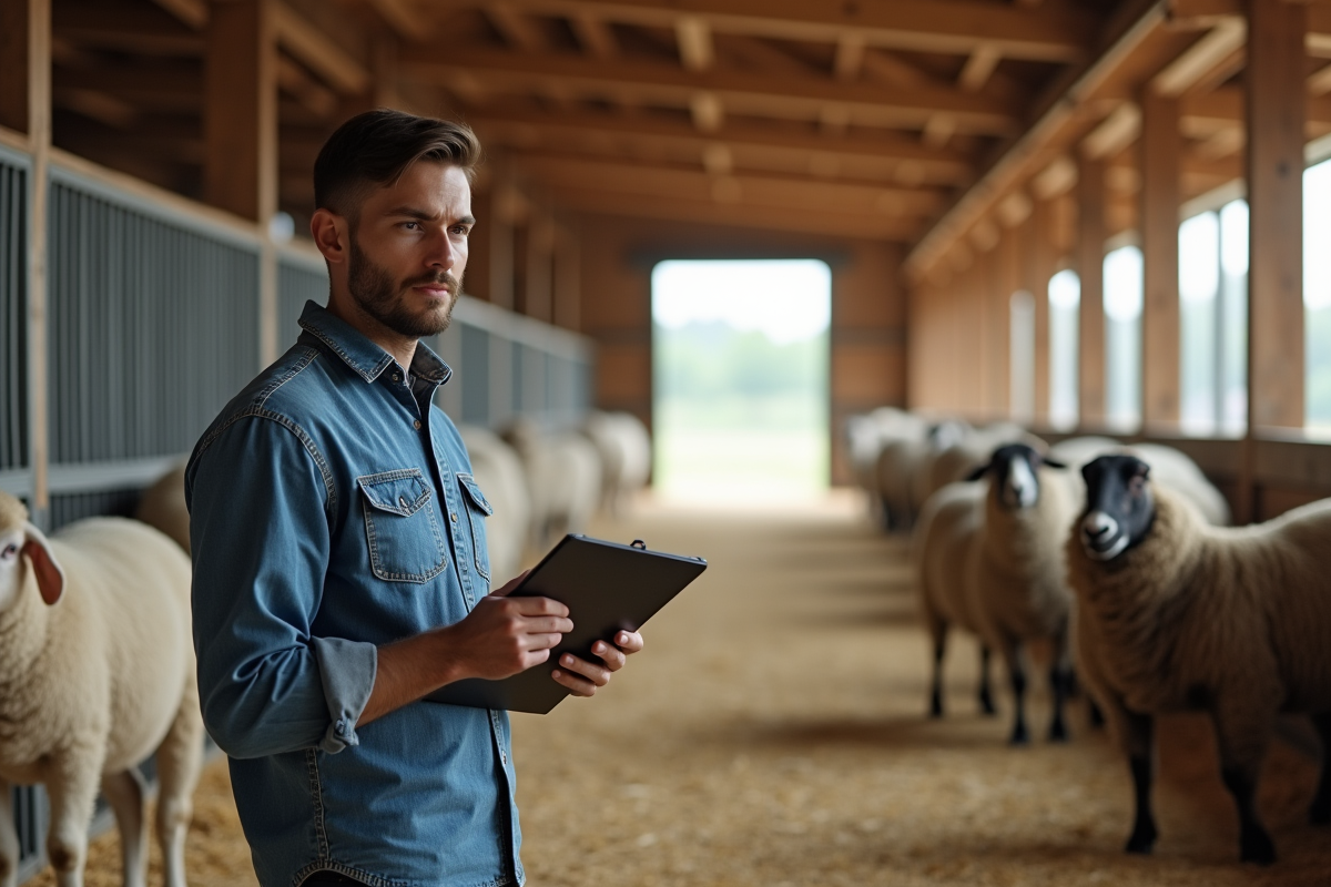 Jeune scientifique observe un groupe d
